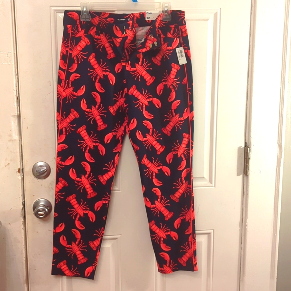 Lobster print pixie ankle pants